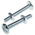 Bright Zinc Plated Steel Roofing Bolt, M8 x 60mm