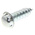 System Zero Zinc Plated Flange Button Steel Tamper Proof Security Screw, No. 8 x 12mm