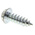 System Zero Zinc Plated Flange Button Steel Tamper Proof Security Screw, No. 8 x 12mm