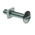 Clear Passivated Zinc Plated Steel Roofing Bolt, M10 x 70mm
