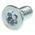 RS PRO Bright Zinc Plated Flat Steel Tamper Proof Security Screw, M3 x 6mm