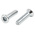 RS PRO Bright Zinc Plated Flat Steel Tamper Proof Security Screw, M3 x 12mm