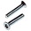 RS PRO Bright Zinc Plated Flat Steel Tamper Proof Security Screw, M4 x 20mm