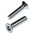 RS PRO Bright Zinc Plated Flat Steel Tamper Proof Security Screw, M5 x 20mm