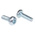 RS PRO Bright Zinc Plated Pan Steel Tamper Proof Security Screw, M4 x 12mm