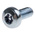 RS PRO Bright Zinc Plated Pan Steel Tamper Proof Security Screw, M5 x 12mm
