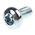 RS PRO Bright Zinc Plated Pan Steel Tamper Proof Security Screw, M6 x 12mm