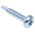 RS PRO Bright Zinc Plated Steel Self Drilling Screw No. 10 x 1in Long x 25mm Long