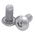 RS PRO Plain Button Stainless Steel Tamper Proof Security Screw, M3 x 6mm