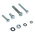 RS PRO Steel 2370 Piece Slot Drive Screw/Bolt, Nut & Washer Kit