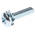 RS PRO M3 x 12 mmmm Zinc Plated Steel Pan Head Sems Screw, External Tooth Washer