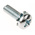RS PRO M4 x 12 mmmm Zinc Plated Steel Pan Head Sems Screw, External Tooth Washer
