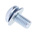 RS PRO M3 x 6 mmmm Zinc Plated Steel Pan Head Sems Screw, Plain Washer