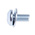 RS PRO M3 x 6 mmmm Zinc Plated Steel Pan Head Sems Screw, Plain Washer
