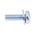 RS PRO M4 x 12 mmmm Zinc Plated Steel Pan Head Sems Screw, Plain Washer