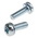RS PRO M5 x 16 mmmm Zinc Plated Steel Pan Head Sems Screw, Plain Washer