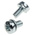 RS PRO M6 x 12 mmmm Zinc Plated Steel Pan Head Sems Screw, Plain Washer