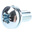 RS PRO M5 x 10 mmmm Zinc Plated Steel Pan Head Sems Screw, Spring Washer