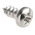 RS PRO Plain Stainless Steel Pan Head Self Tapping Screw, N°N°4 x 1/4in Long 6.5mm Long