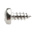 RS PRO Plain Stainless Steel Pan Head Self Tapping Screw, N°N°4 x 1/4in Long 6.5mm Long