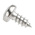 RS PRO Plain Stainless Steel Pan Head Self Tapping Screw, N°N°4 x 1/4in Long 6.5mm Long