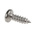 RS PRO Plain Stainless Steel Pan Head Self Tapping Screw, N°8 x 1/2in Long 13mm Long