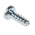 RS PRO Bright Zinc Plated, Clear Passivated Steel Pan Head Thread Forming Screw, N°6 x 9mm Long