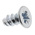 RS PRO Bright Zinc Plated, Clear Passivated Steel Countersunk Head Thread Forming Screw, N°4 x 6mm Long