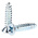 RS PRO Bright Zinc Plated, Clear Passivated Steel Countersunk Head Thread Forming Screw, N°8 x 19mm Long