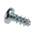 RS PRO Bright Zinc Plated, Clear Passivated Steel Pan Head Thread Forming Screw, N°4 x 6mm Long