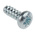 RS PRO Bright Zinc Plated, Clear Passivated Steel Pan Head Thread Forming Screw, N°6 x 9mm Long