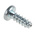 RS PRO Bright Zinc Plated, Clear Passivated Steel Pan Head Thread Forming Screw, N°6 x 9mm Long