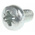 RS PRO Bright Zinc Plated, Clear Passivated Steel Pan Head Thread Forming Screw, M4 x 6mm Long
