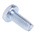 RS PRO Clear Passivated, Zinc Steel Pan Head Thread Forming Screw, M5 x 12mm Long