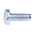 RS PRO Clear Passivated, Zinc Steel Pan Head Thread Forming Screw, M5 x 12mm Long