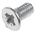 RS PRO Bright Zinc Plated, Clear Passivated Steel Countersunk Head Thread Forming Screw, M4 x 8mm Long