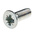 RS PRO Bright Zinc Plated, Clear Passivated Steel Countersunk Head Thread Forming Screw, M4 x 12mm Long
