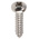 RS PRO Plain Stainless Steel Pan Head Self Tapping Screw, N°4 x 1/2in Long 13mm Long