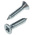 RS PRO Bright Zinc Plated, Clear Passivated Steel Countersunk Head Self Tapping Screw, N°8 x 3/4in Long 19mm Long