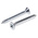 RS PRO Bright Zinc Plated, Clear Passivated Steel Countersunk Head Self Tapping Screw, N°8 x 1.1/4in Long 32mm Long