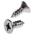 RS PRO Bright Zinc Plated, Clear Passivated Steel Countersunk Head Self Tapping Screw, N°10 x 1/2in Long 13mm Long