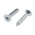 RS PRO Bright Zinc Plated, Clear Passivated Steel Countersunk Head Self Tapping Screw, N°10 x 1in Long 25mm Long