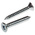 RS PRO Bright Zinc Plated, Clear Passivated Steel Countersunk Head Self Tapping Screw, N°10 x 1.1/4in Long 32mm Long