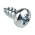 RS PRO Bright Zinc Plated Steel Pan Head Self Tapping Screw, N°N°4 x 1/4in Long 6.5mm Long