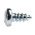 RS PRO Bright Zinc Plated Steel Pan Head Self Tapping Screw, N°N°4 x 1/4in Long 6.5mm Long
