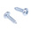 RS PRO Bright Zinc Plated Steel Pan Head Self Tapping Screw, N°4 x 3/8in Long 9.5mm Long