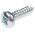 RS PRO Bright Zinc Plated Steel Pan Head Self Tapping Screw, N°10 x 3/4in Long 19mm Long