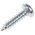RS PRO Bright Zinc Plated Steel Pan Head Self Tapping Screw, N°10 x 3/4in Long 19mm Long