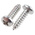 RS PRO Plain Stainless Steel Pan Head Self Tapping Screw, N°8 x 5/8in Long 16mm Long