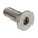RS PRO Plain Stainless Steel Hex Socket Countersunk Screw, ISO 10642, M6 x 16mm